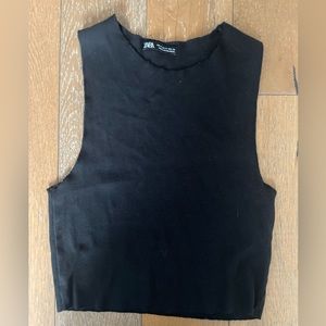 Zara Black Crop Top Size M